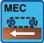 Symbool voor mechanische doorvoer